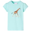 Miniatyrbild 1 av 7: T-shirt för barn ljus aqua 128