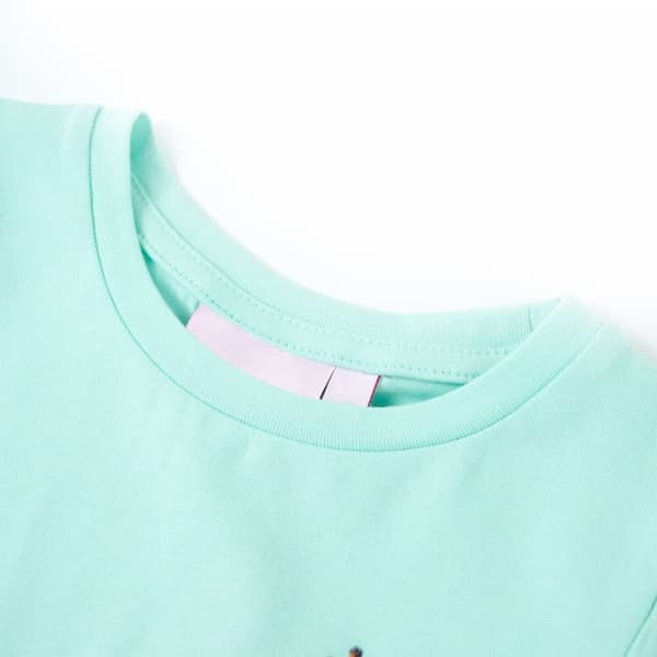 T-shirt för barn ljus aqua 104
