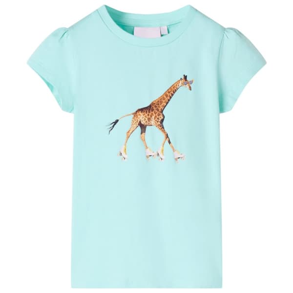 T-shirt för barn ljus aqua 104