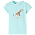 Miniatyrbild 1 av 7: T-shirt för barn ljus aqua 104