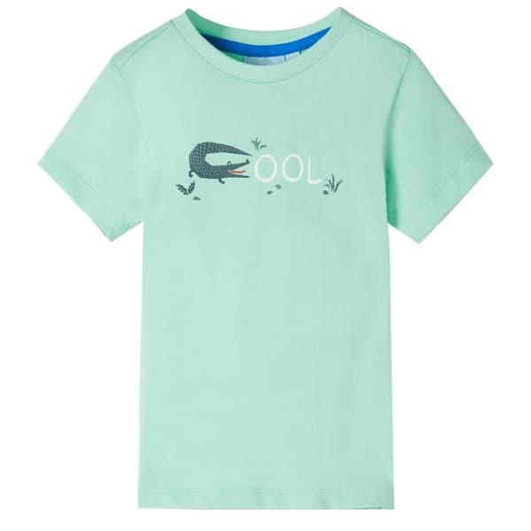 T-shirt med korta ärmar för barn ljusgrön 128