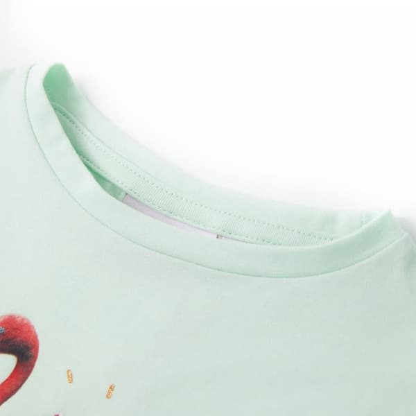 T-shirt för barn ljus mintgrön 140