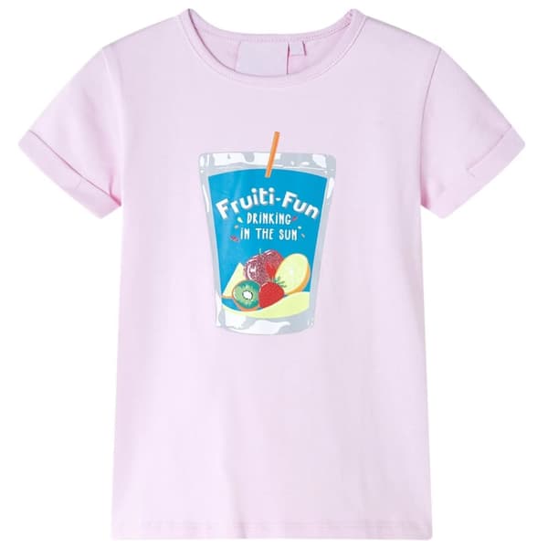 T-shirt för barn mild rosa 128