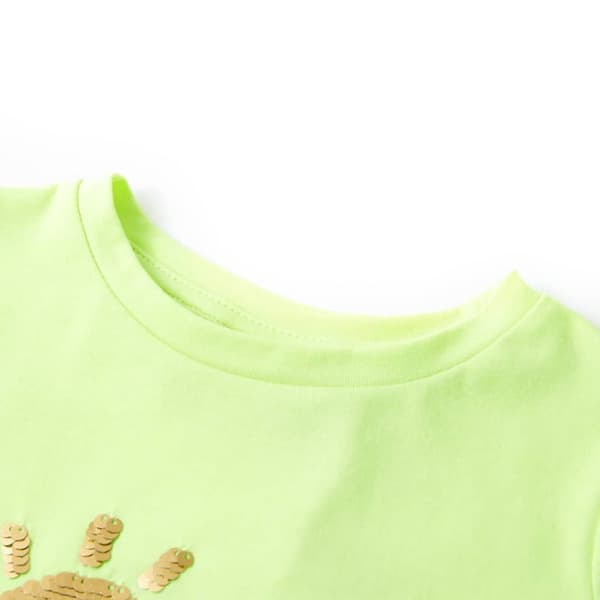 T-shirt för barn neongul 128