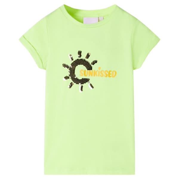 T-shirt för barn neongul 128