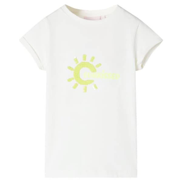 T-shirt för barn ecru 128