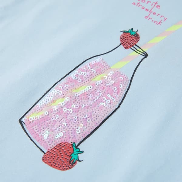 T-shirt til børn str. 116 lyseblå
