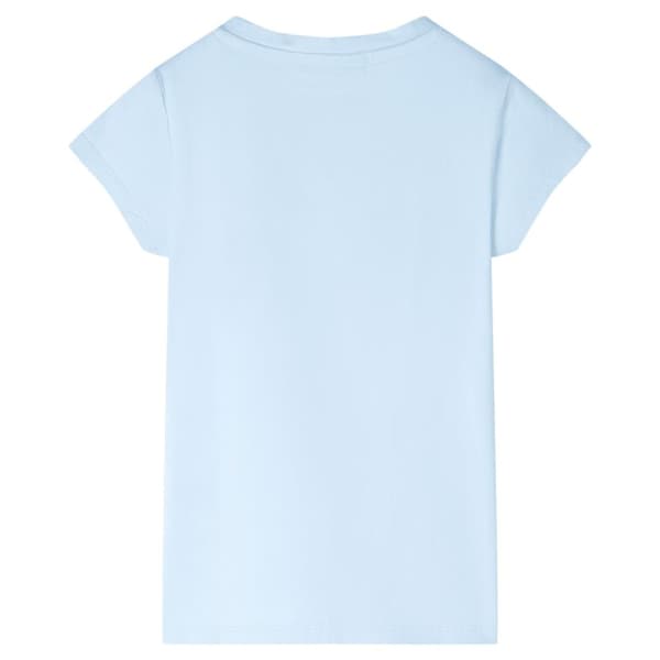 T-shirt til børn str. 116 lyseblå