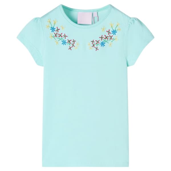 T-shirt för barn aquablå 116