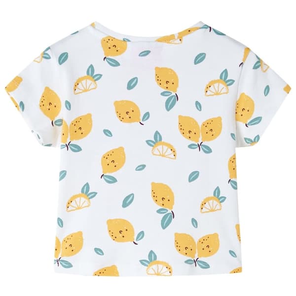 T-shirt för barn med knytband ecru 140
