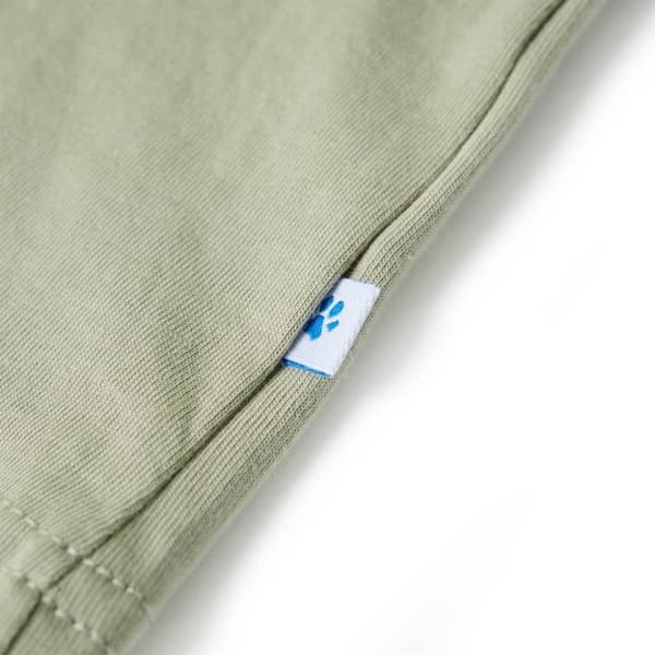 T-shirt med korta ärmar för barn ljus khaki 92