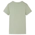 Miniatyrbillede 2 af 7: Kortærmet T-shirt til børn str. 116 lys kakifarve