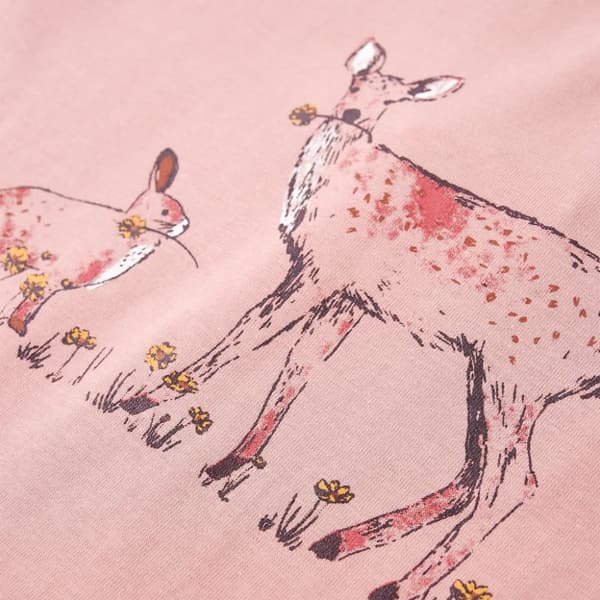 T-shirt med långa ärmar för barnrosa 92