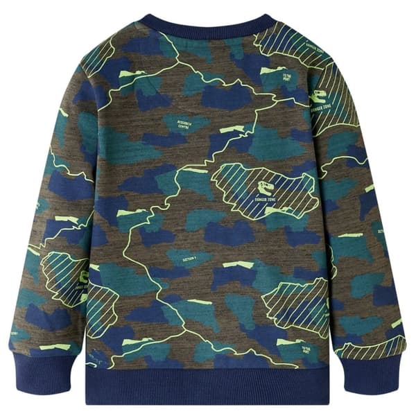 Tröja för barn mörk khaki melange 140