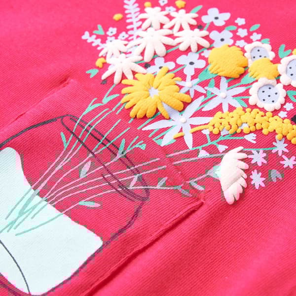 T-shirt för barn stark rosa 92