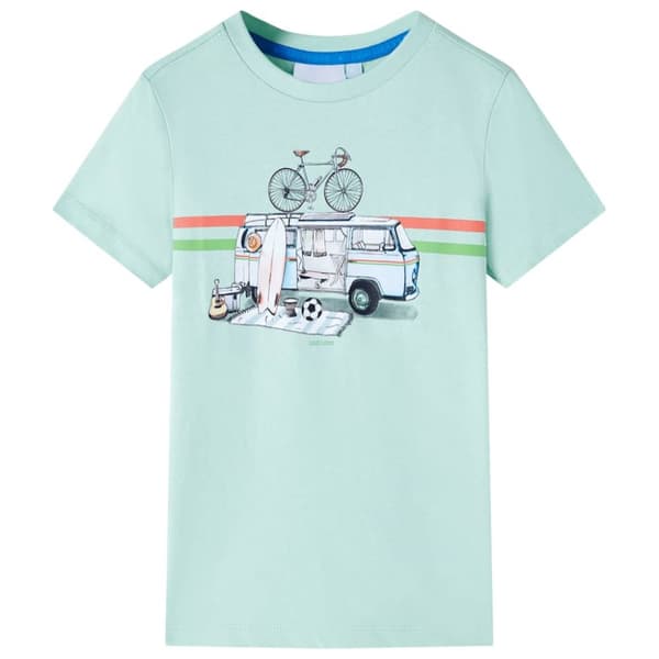 T-shirt för barn ljus mintgrön 116
