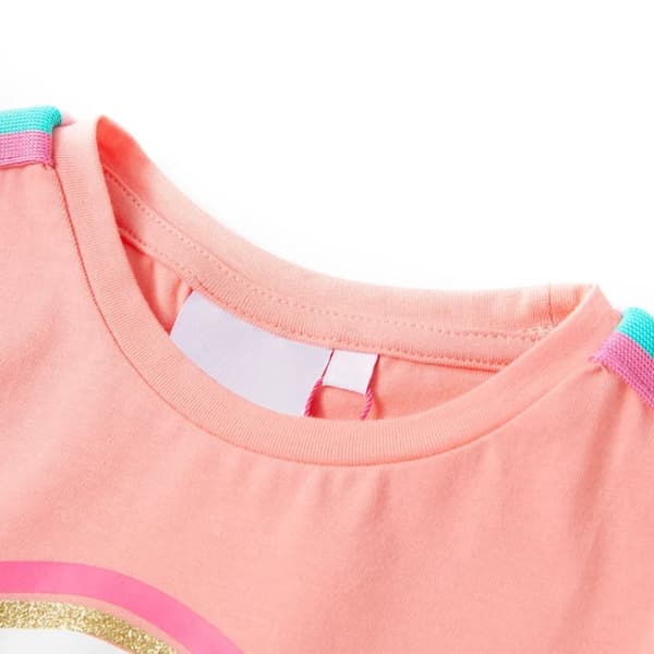 T-shirt för barn ljus korall 92