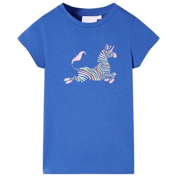 T-shirt för barn koboltblå 140