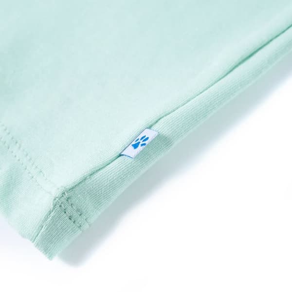 T-shirt för barn ljus mintgrön 92