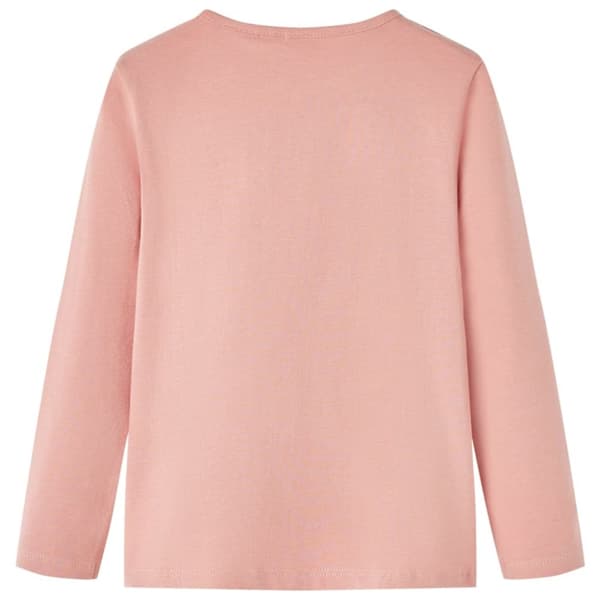 T-shirt med långa ärmar för barn ljus rosa 92