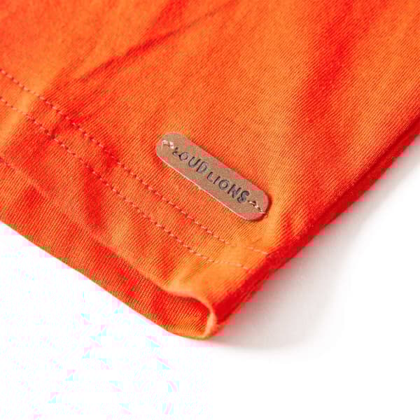 T-shirt med långa ärmar för barn stark orange 92