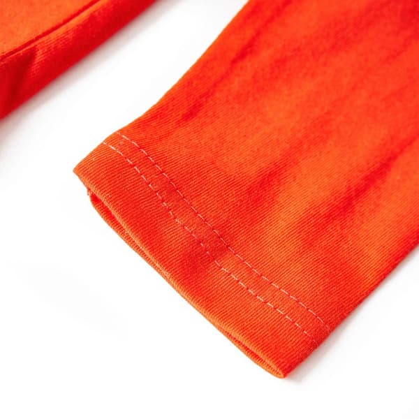 T-shirt med långa ärmar för barn stark orange 92