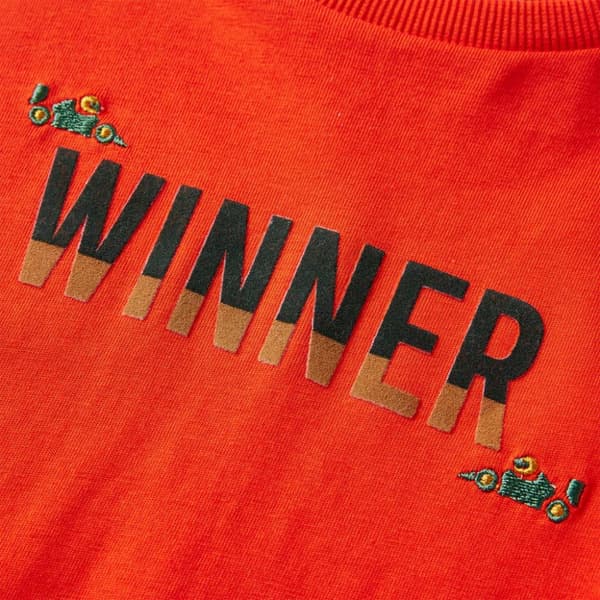 T-shirt med långa ärmar för barn stark orange 128