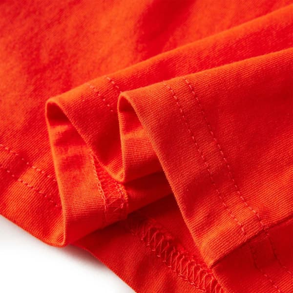 T-shirt med långa ärmar för barn stark orange 128