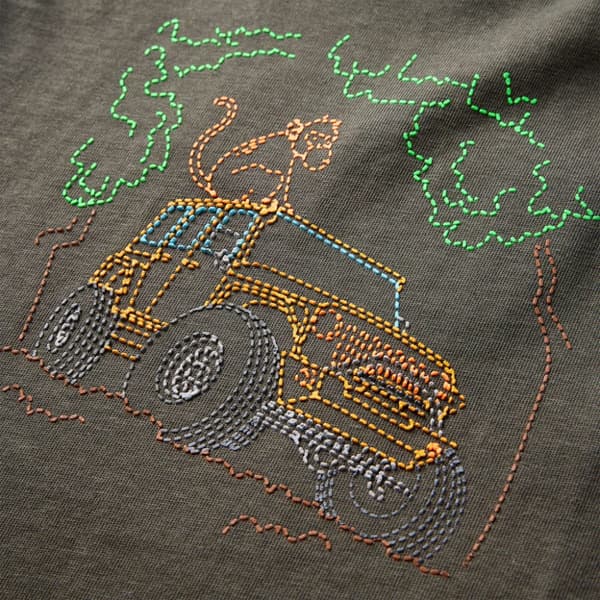 T-shirt med långa ärmar för barn khaki 92