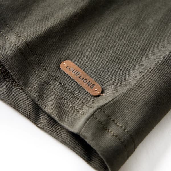 T-shirt med långa ärmar för barn khaki 92