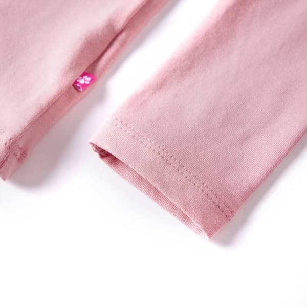 T-shirt med långa ärmar för barn ljus rosa 140