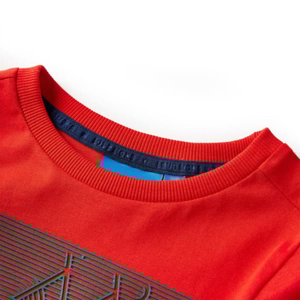 Langærmet T-shirt til børn str. 128 rød