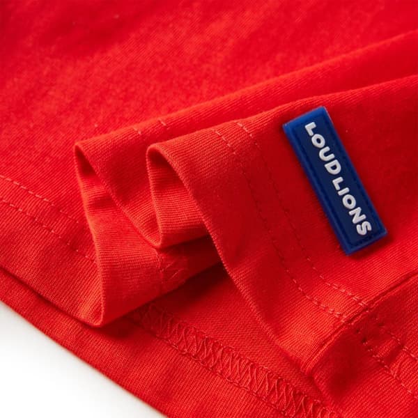 Langærmet T-shirt til børn str. 128 rød