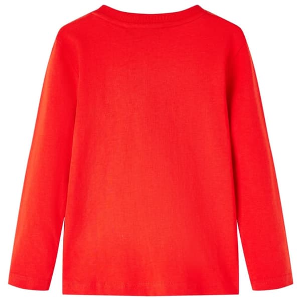 Langærmet T-shirt til børn str. 128 rød