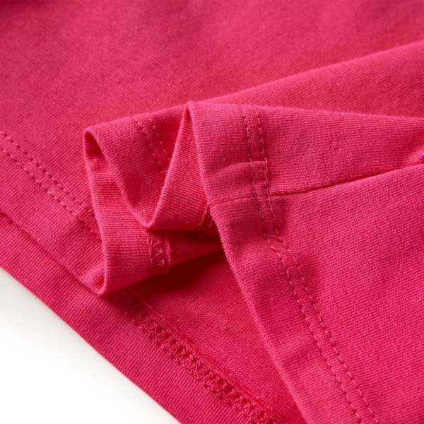 T-shirt med långa ärmar för barn stark rosa 104