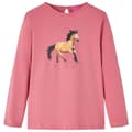 Miniatyrbillede 1 af 7: Langærmet T-shirt til børn str. 104 gammelrosa