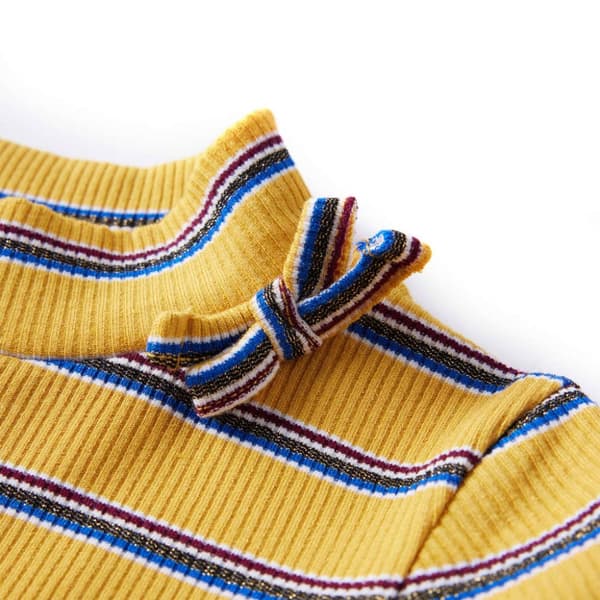 T-shirt med långa ärmar för barn ockra 104