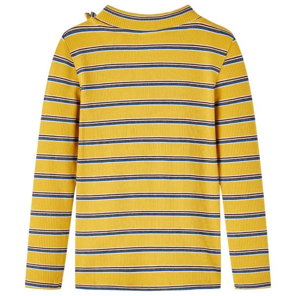 T-shirt med långa ärmar för barn ockra 128