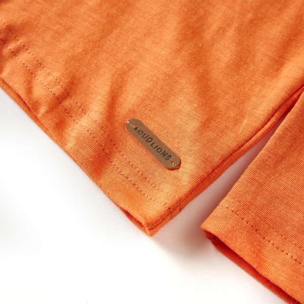 T-shirt med långa ärmar för barn mörkorange 116