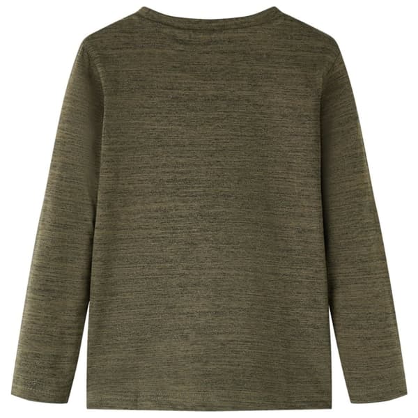 T-shirt med långa ärmar för barn khaki melange 104