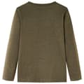Miniatyrbild 2 av 7: T-shirt med långa ärmar för barn khaki melange 116