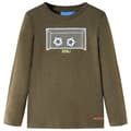 Miniatyrbild 1 av 7: T-shirt med långa ärmar för barn khaki melange 116