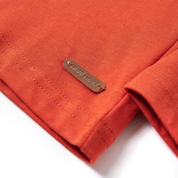T-shirt med långa ärmar för barn orange 140