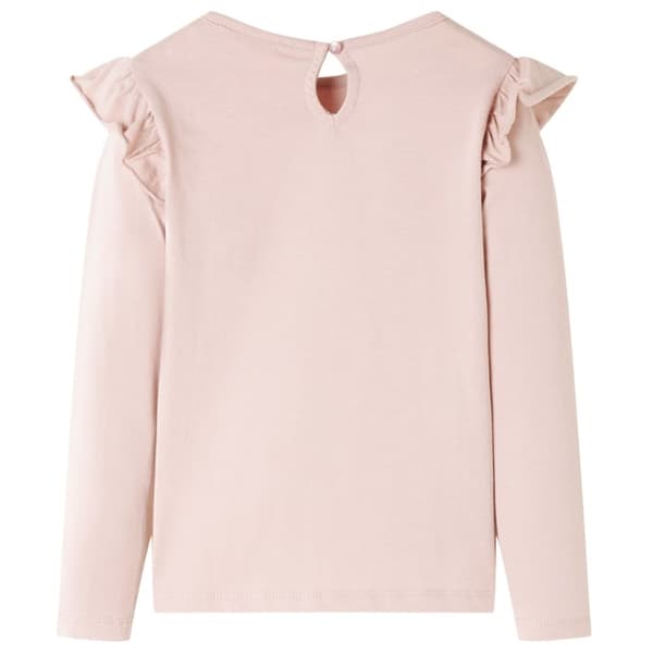 T-shirt med långa ärmar för barn rosa 104