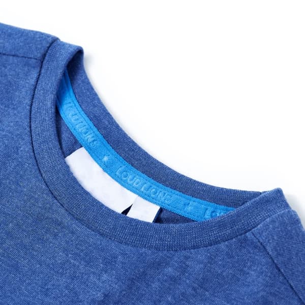 T-shirt för barn mörkblå melange 128