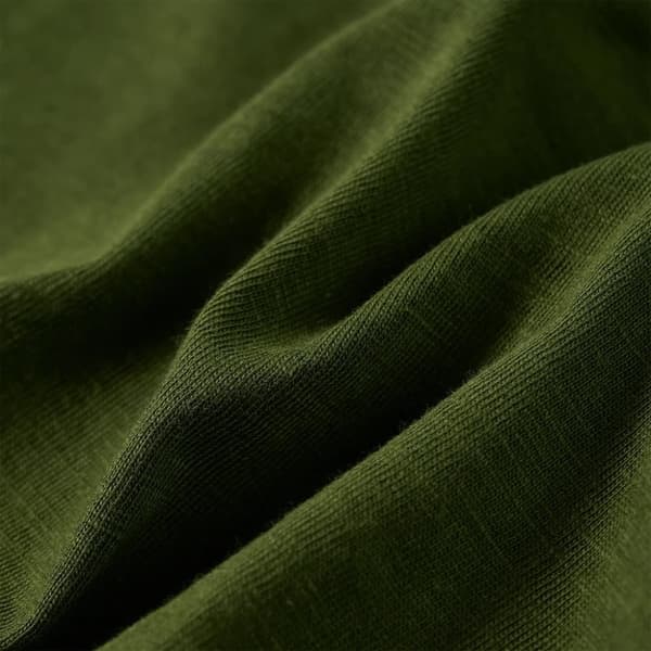 T-shirt med långa ärmar för barn mörk khaki 104