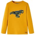 Miniatyrbild 1 av 7: T-shirt med långa ärmar för barn ockra 128