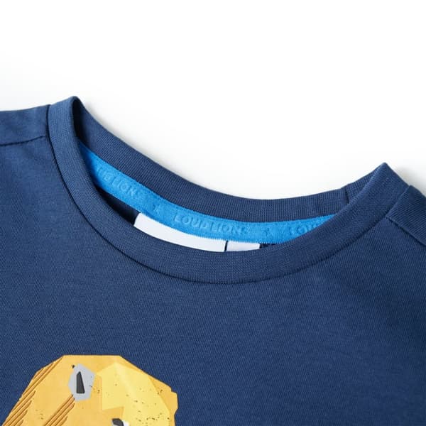 T-shirt til børn str. 116 mørkeblå