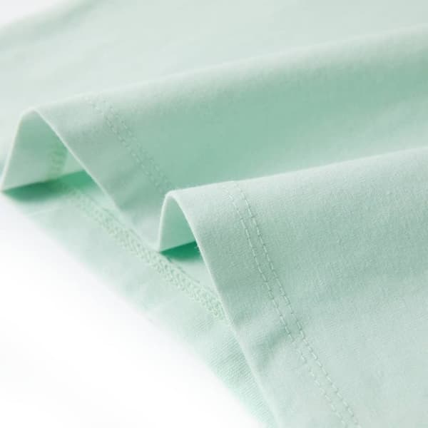 T-shirt med formade ärmar för barn ljus mintgrön 140