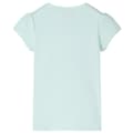 Miniatyrbild 2 av 7: T-shirt med formade ärmar för barn ljus mintgrön 140